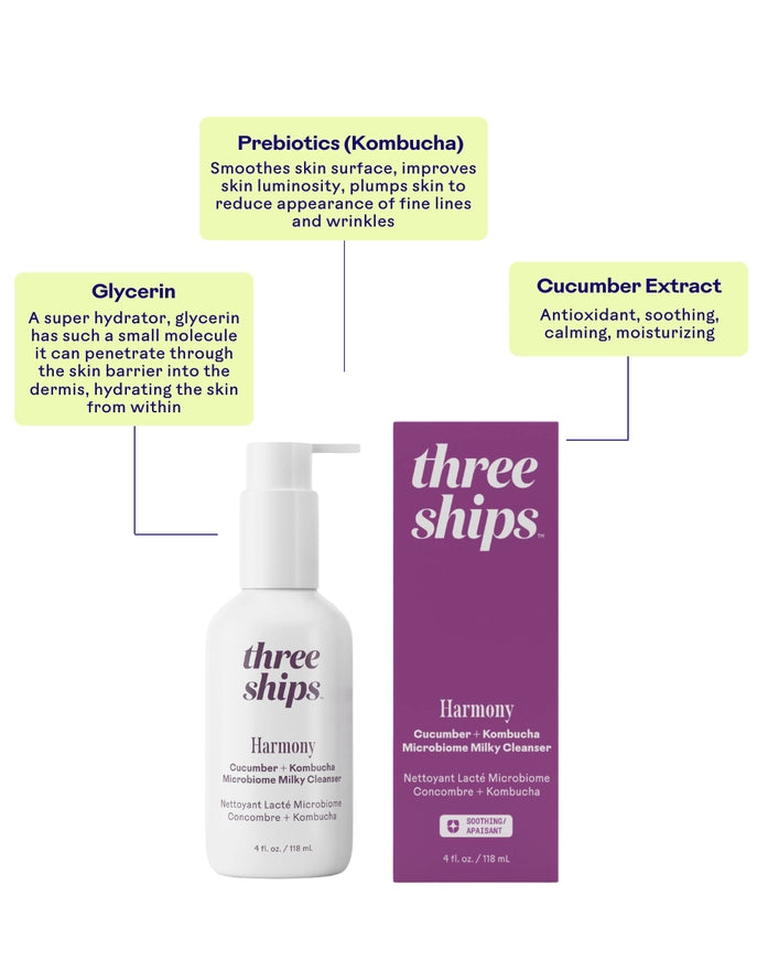 ThreeShips Harmony Cucumber + Kombucha Microbiome Balancing Cleanser