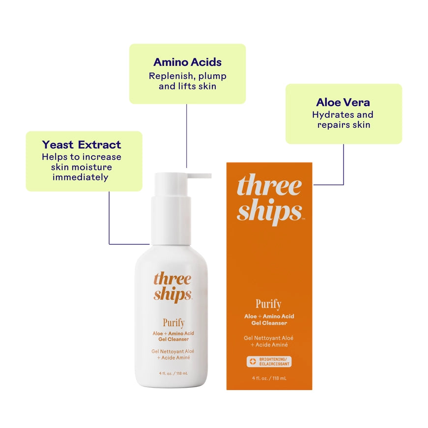 ThreeShips Purify Aloe + Amino Acid Gel Cleanser