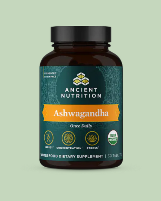 Ancient Herbals - Organic Ashwagandha - Tablet - 30ct